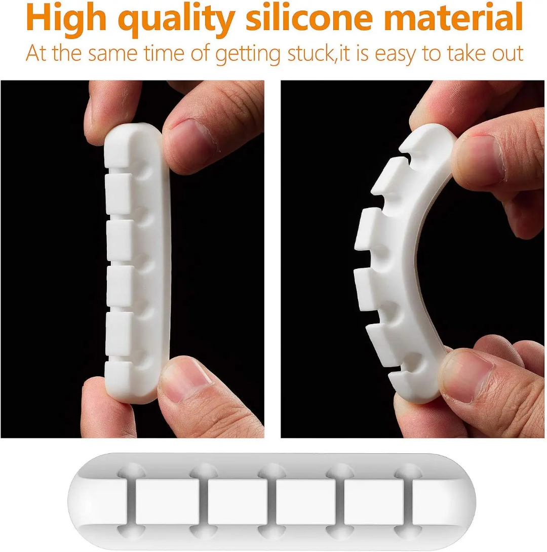 support câble en Silicone (Paquet de 3 pièces)