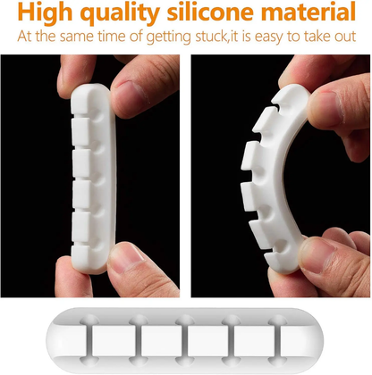 support câble en Silicone (Paquet de 3 pièces)