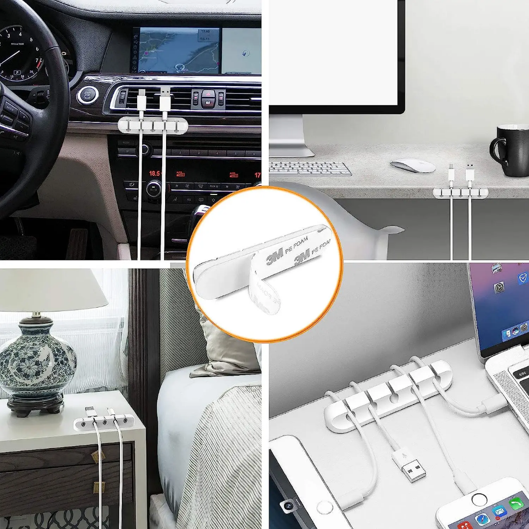 support câble en Silicone (Paquet de 3 pièces)