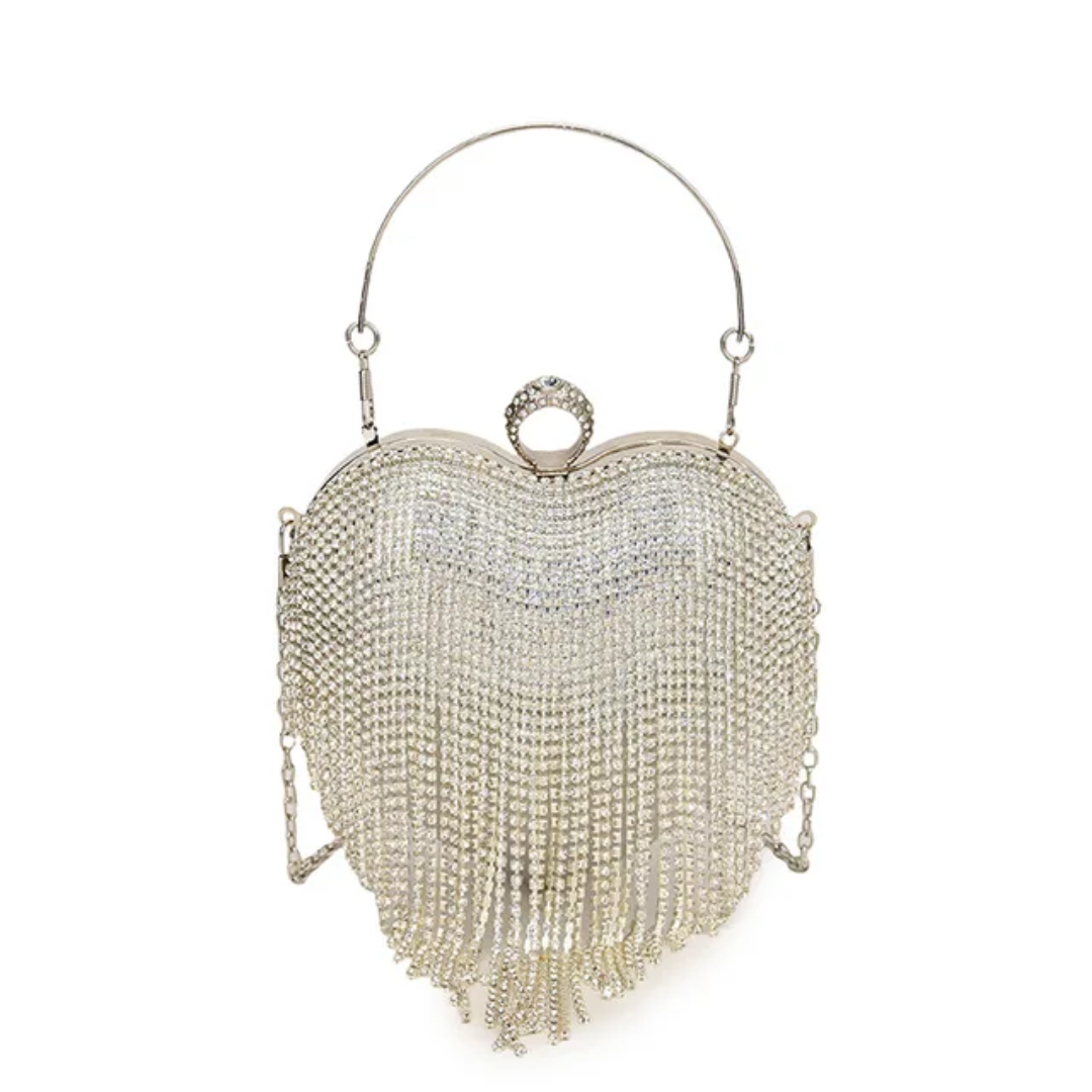 Sacs à main Bling Cristal en forme de cœur