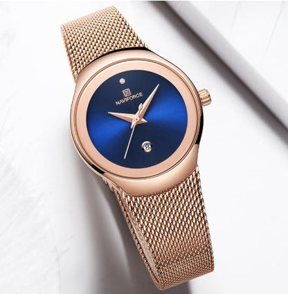 NAVIFORCE Luxury Rose Gold Women's Watch
