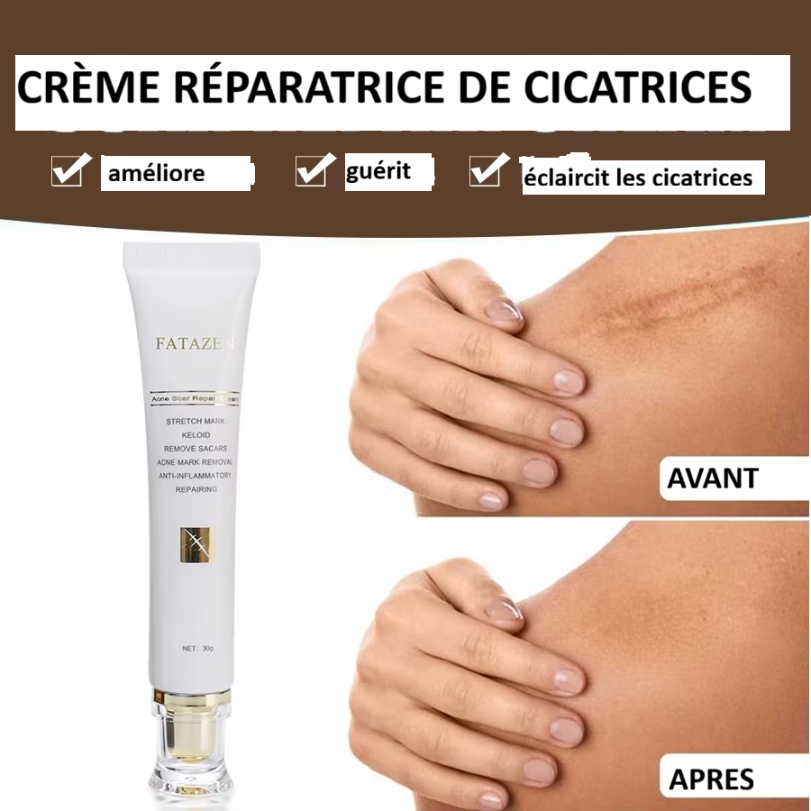✨ FATAZEN™ Crème Réparatrice Bio – Anti-Acné, Vergetures & Cicatrices | Soin Naturel Multi-Action ✨